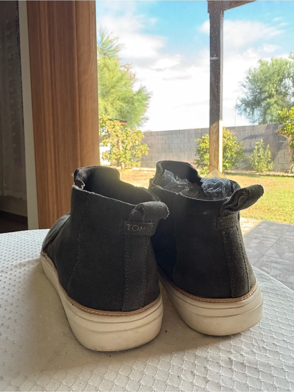 Toms Olive Suede Chukka Boots with White Sole